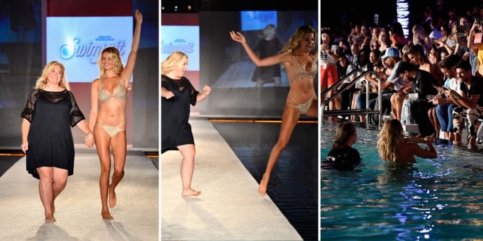 MJ Day and Hailey Clauson at Miami Swim Week 2017.